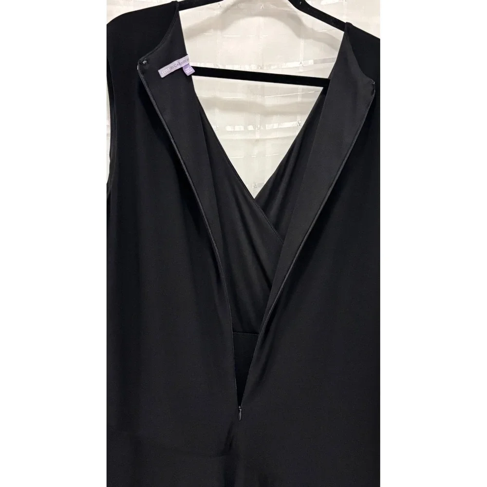 Luxe by Carmen Marc Valvo Black Draped Tiered Ruffle Cocktail Dress PlusSize 22W